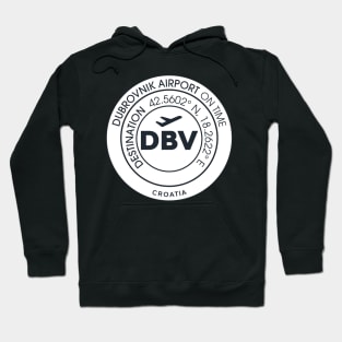 Airport code DBV Dubrovnik Hoodie